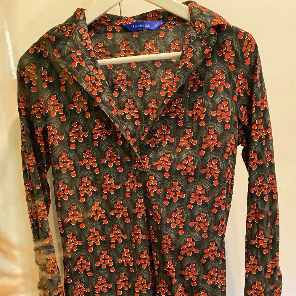 Vintage long shirt tunic XS